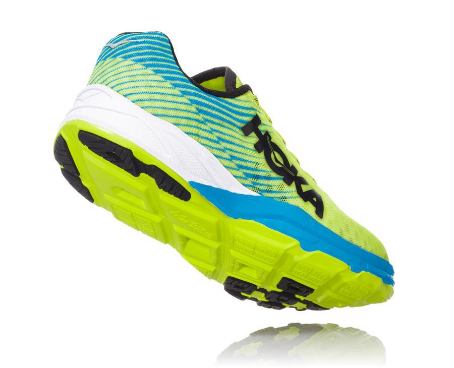 Hoka Australia One One EVO Carbon Rocket - Mens Running Shoes Green/Blue - PVNBY-3519